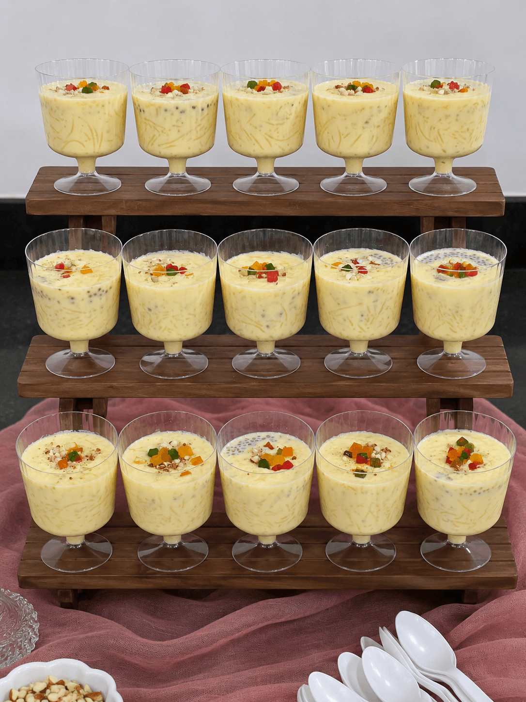 A large styled Indian grazing table set up for an event
