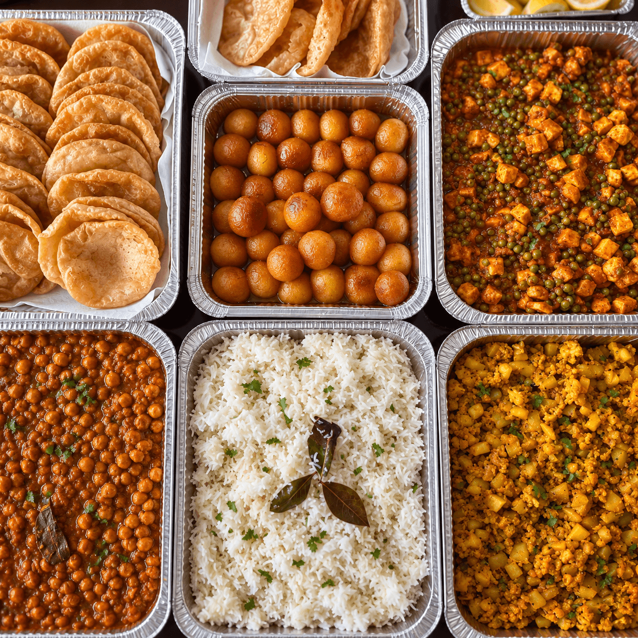 Prepared catering components packed for wholesale resale